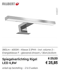 Spiegelverlichting rigel led 4,8w-Allibert