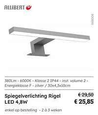 Spiegelverlichting rigel led 4,8w-Allibert