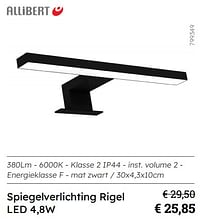 Spiegelverlichting rigel led 4,8w-Allibert