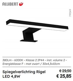 Spiegelverlichting rigel led 4,8w