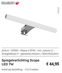 Spiegelverlichting scope led 7w-Allibert