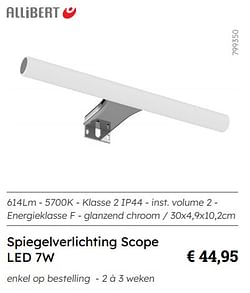 Spiegelverlichting scope led 7w