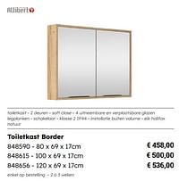 Toiletkast border-Allibert