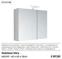 Toiletkast kle’o-Allibert