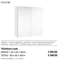 Toiletkast look-Allibert