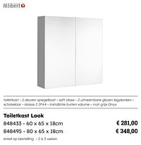 Toiletkast look-Allibert