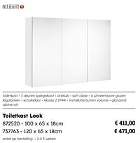 Toiletkast look-Allibert