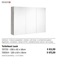 Toiletkast look-Allibert