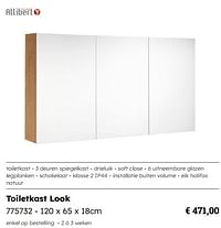 Toiletkast look-Allibert