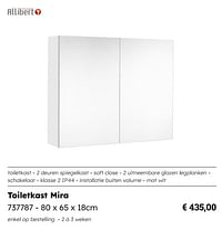 Toiletkast mira-Allibert