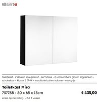 Toiletkast mira-Allibert