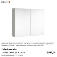 Toiletkast mira-Allibert