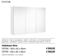 Toiletkast mira-Allibert