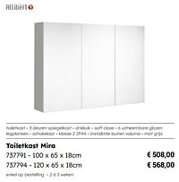 Toiletkast mira-Allibert