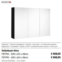 Toiletkast mira-Allibert