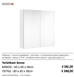 Toiletkast sense