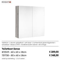 Toiletkast sense-Allibert