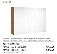 Toiletkast sense-Allibert