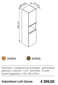 Kolomkast loft-game-Huismerk - Multi Bazar