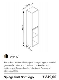 Spiegelkast santiago-Allibert