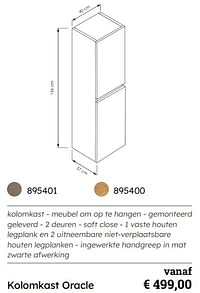 Kolomkast oracle-Huismerk - Multi Bazar