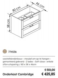 Onderkast cambridge-Huismerk - Multi Bazar