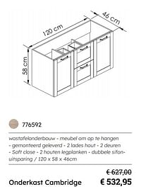 Onderkast cambridge-Huismerk - Multi Bazar