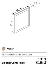 Spiegel cambridge-Huismerk - Multi Bazar