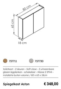 Spiegelkast aston-Huismerk - Multi Bazar