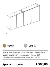 Spiegelkast aston-Huismerk - Multi Bazar