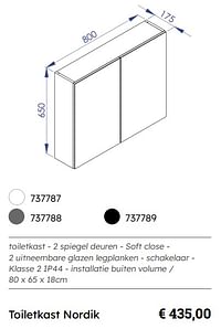 Toiletkast nordik-Huismerk - Multi Bazar