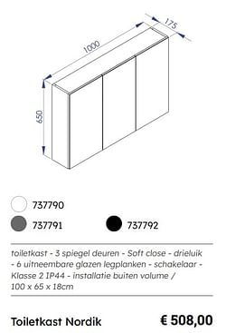 Toiletkast nordik