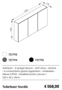 Toiletkast nordik-Huismerk - Multi Bazar