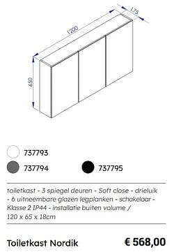 Toiletkast nordik