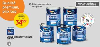 Promotions Laque expert intérieure - Levis - Valide de 04/09/2024 à 23/09/2024 chez Brico