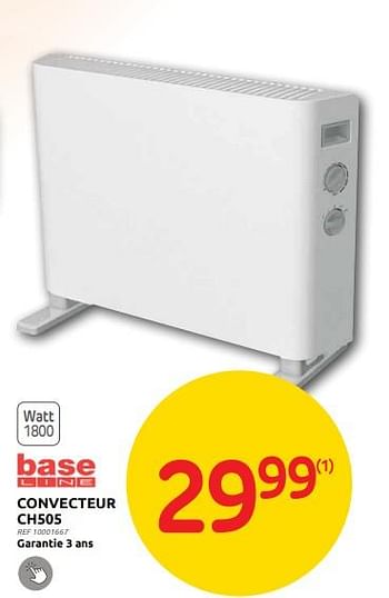 Promotions Baseline convecteur ch505 - Base Line - Valide de 04/09/2024 à 23/09/2024 chez Brico