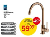 Promotions Mitigeur de cuisine shire - AQUA VIVE - Valide de 04/09/2024 à 23/09/2024 chez Brico