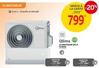 Promotions Qlima climatiseur split sc6026 - Qlima  - Valide de 04/09/2024 à 23/09/2024 chez Brico