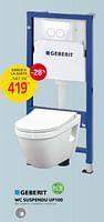 Promotions Wc suspendu up100 - Geberit - Valide de 04/09/2024 à 23/09/2024 chez Brico