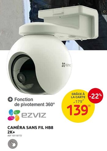 Promotions Ezviz caméra sans fil hb8 2k+ - Ezviz - Valide de 04/09/2024 à 23/09/2024 chez Brico