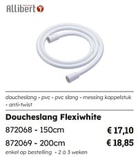 Doucheslang flexiwhite-Allibert