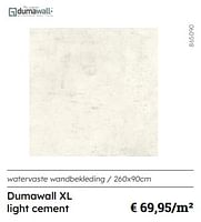 Promoties Dumawall xl light cement - Dumawall - Geldig van 01/07/2024 tot 31/12/2024 bij Multi Bazar