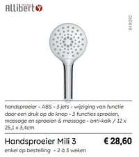 Handsproeier mili 3-Allibert