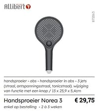 Handsproeier norea 3-Allibert