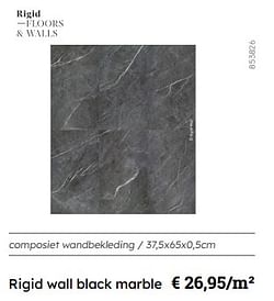 Rigid wall black marble