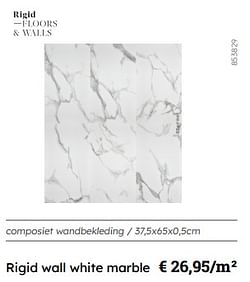 Rigid wall white marble