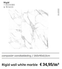 Rigid wall white marble