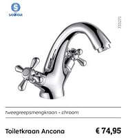 Promoties Toiletkraan ancona - Sanimar - Geldig van 01/07/2024 tot 31/12/2024 bij Multi Bazar