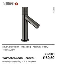 Wastafelkraan bordeau-Allibert