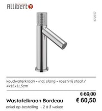 Wastafelkraan bordeau-Allibert